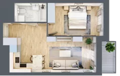 2 pokoje, mieszkanie 41,74 m², piętro 11, oferta nr L1/11/111, Legnicka Vita, Wrocław, Gądów-Popowice Południowe, Popowice, ul. Legnicka 52 A