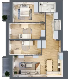 4 pokoje, mieszkanie 85,72 m², piętro 12, oferta nr L1/12/122, Legnicka Vita, Wrocław, Gądów-Popowice Południowe, Popowice, ul. Legnicka 52 A