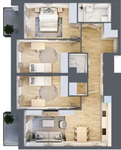 4 pokoje, mieszkanie 79,05 m², piętro 12, oferta nr L1/12/123, Legnicka Vita, Wrocław, Gądów-Popowice Południowe, Popowice, ul. Legnicka 52 A