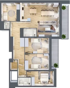 5 pokoi, mieszkanie 123,18 m², piętro 16, oferta nr L1/16/150, Legnicka Vita, Wrocław, Gądów-Popowice Południowe, Popowice, ul. Legnicka 52 A