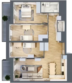 4 pokoje, mieszkanie 86,88 m², piętro 16, oferta nr L1/16/154, Legnicka Vita, Wrocław, Gądów-Popowice Południowe, Popowice, ul. Legnicka 52 A