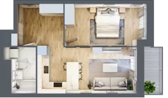 2 pokoje, mieszkanie 45,76 m², piętro 2, oferta nr L1/2/20, Legnicka Vita, Wrocław, Gądów-Popowice Południowe, Popowice, ul. Legnicka 52 A