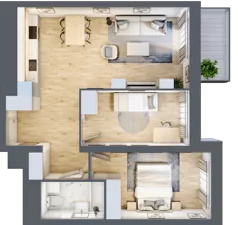 3 pokoje, mieszkanie 61,51 m², piętro 8, oferta nr L2/8/68, Legnicka Vita, Wrocław, Gądów-Popowice Południowe, Popowice, ul. Legnicka 52 A