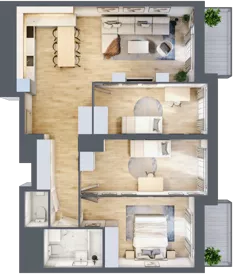 4 pokoje, mieszkanie 85,52 m², piętro 10, oferta nr L2/10/83, Legnicka Vita, Wrocław, Gądów-Popowice Południowe, Popowice, ul. Legnicka 52 A
