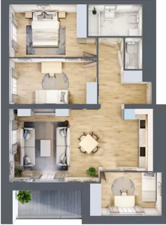 4 pokoje, mieszkanie 80,11 m², piętro 10, oferta nr L2/10/87, Legnicka Vita, Wrocław, Gądów-Popowice Południowe, Popowice, ul. Legnicka 52 A