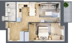 2 pokoje, mieszkanie 45,74 m², piętro 4, oferta nr L2/4/34, Legnicka Vita, Wrocław, Gądów-Popowice Południowe, Popowice, ul. Legnicka 52 A