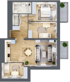 4 pokoje, mieszkanie 77,21 m², piętro 5, oferta nr L2/5/46, Legnicka Vita, Wrocław, Gądów-Popowice Południowe, Popowice, ul. Legnicka 52 A