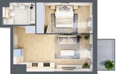 2 pokoje, mieszkanie 36,93 m², piętro 6, oferta nr E.361, Centralna Vita, Kraków, Czyżyny, ul. Ciesielskiego