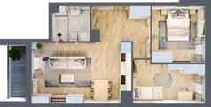 3 pokoje, mieszkanie 52,88 m², piętro 4, oferta nr D/04/227, Unii Lubelskiej Vita, Poznań, Nowe Miasto, Starołęka, ul. Unii Lubelskiej 10