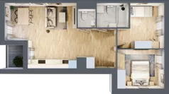 3 pokoje, mieszkanie 56,44 m², piętro 5, oferta nr D/05/240, Unii Lubelskiej Vita, Poznań, Nowe Miasto, Starołęka, ul. Unii Lubelskiej 10