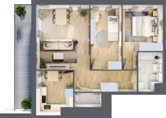 3 pokoje, mieszkanie 62,96 m², piętro 1, oferta nr A/01/013, Unii Lubelskiej Vita, Poznań, Nowe Miasto, Starołęka, ul. Unii Lubelskiej 10