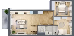 3 pokoje, mieszkanie 57,18 m², piętro 8, oferta nr B/08/173 , Unii Lubelskiej Vita, Poznań, Nowe Miasto, Starołęka, ul. Unii Lubelskiej 10