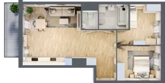 3 pokoje, mieszkanie 64,86 m², piętro 4, oferta nr B/04/163 , Unii Lubelskiej Vita, Poznań, Nowe Miasto, Starołęka, ul. Unii Lubelskiej 10