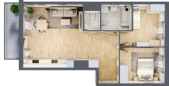 3 pokoje, mieszkanie 64,86 m², piętro 2, oferta nr B/02/157, Unii Lubelskiej Vita, Poznań, Nowe Miasto, Starołęka, ul. Unii Lubelskiej 10