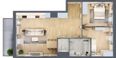 3 pokoje, mieszkanie 64,96 m², piętro 7, oferta nr C/07/195 , Unii Lubelskiej Vita, Poznań, Nowe Miasto, Starołęka, ul. Unii Lubelskiej 10