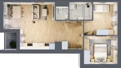 3 pokoje, mieszkanie 56,44 m², piętro 1, oferta nr D/01/212 , Unii Lubelskiej Vita, Poznań, Nowe Miasto, Starołęka, ul. Unii Lubelskiej 10