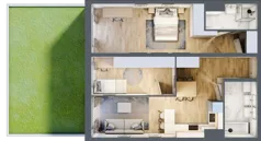 3 pokoje, mieszkanie 65,65 m², parter, oferta nr A08, Traugutta Vita, Wrocław, Przedmieście Oławskie, ul. Generała Romualda Traugutta 103