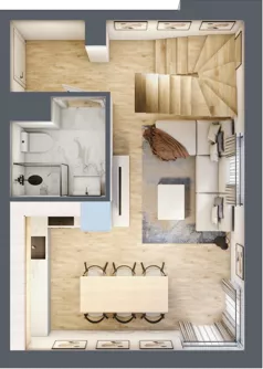 2 pokoje, mieszkanie 46,50 m², piętro 3, oferta nr A33, Traugutta Vita, Wrocław, Przedmieście Oławskie, ul. Generała Romualda Traugutta 103