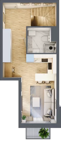 2 pokoje, mieszkanie 54,76 m², piętro 3, oferta nr A42, Traugutta Vita, Wrocław, Przedmieście Oławskie, ul. Generała Romualda Traugutta 103