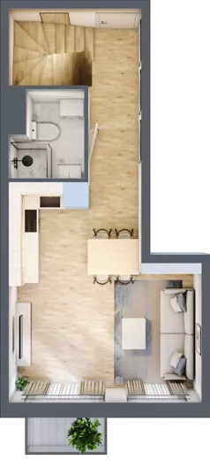 2 pokoje, mieszkanie 48,26 m², piętro 3, oferta nr A43, Traugutta Vita, Wrocław, Przedmieście Oławskie, ul. Generała Romualda Traugutta 103
