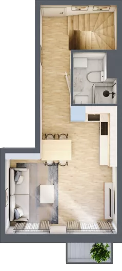 2 pokoje, mieszkanie 55,19 m², piętro 3, oferta nr A44, Traugutta Vita, Wrocław, Przedmieście Oławskie, ul. Generała Romualda Traugutta 103