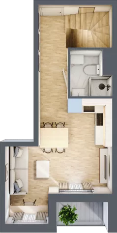 2 pokoje, mieszkanie 48,77 m², piętro 3, oferta nr A46, Traugutta Vita, Wrocław, Przedmieście Oławskie, ul. Generała Romualda Traugutta 103