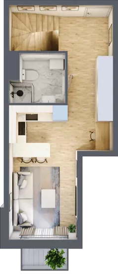 2 pokoje, mieszkanie 52,95 m², piętro 3, oferta nr A47, Traugutta Vita, Wrocław, Przedmieście Oławskie, ul. Generała Romualda Traugutta 103
