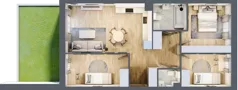 4 pokoje, mieszkanie 67,86 m², parter, oferta nr D2/F/01, Orawska Vita II, Wrocław, Ołtaszyn, Krzyki, ul. Orawska 73