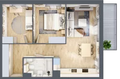3 pokoje, mieszkanie 56,49 m², piętro 2, oferta nr E2.02.25, Południe Vita etap III, Gdańsk, Orunia Górna-Gdańsk Południe, ul. Kazimierza Wielkiego 