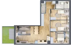 4 pokoje, mieszkanie 76,44 m², parter, oferta nr 006/9, Aleje Praskie IX, Warszawa, Praga Południe, Kamionek, ul. Podskarbińska