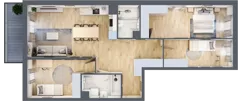 4 pokoje, mieszkanie 82,41 m², piętro 1, oferta nr 007/9, Aleje Praskie IX, Warszawa, Praga Południe, Kamionek, ul. Podskarbińska