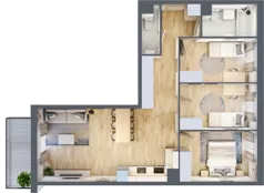 4 pokoje, mieszkanie 76,45 m², piętro 1, oferta nr 013/9, Aleje Praskie IX, Warszawa, Praga Południe, Kamionek, ul. Podskarbińska