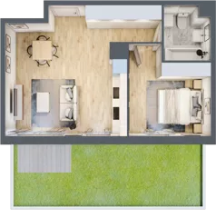 2 pokoje, mieszkanie 43,24 m², parter, oferta nr 039/9, Aleje Praskie IX, Warszawa, Praga Południe, Kamionek, ul. Podskarbińska