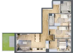 4 pokoje, mieszkanie 80,62 m², parter, oferta nr 040/9, Aleje Praskie IX, Warszawa, Praga Południe, Kamionek, ul. Podskarbińska