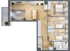 4 pokoje, mieszkanie 78,73 m², piętro 1, oferta nr 041/9, Aleje Praskie IX, Warszawa, Praga Południe, Kamionek, ul. Podskarbińska