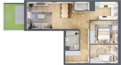 3 pokoje, mieszkanie 66,73 m², parter, oferta nr 061/9, Aleje Praskie IX, Warszawa, Praga Południe, Kamionek, ul. Podskarbińska