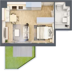 1 pokój, mieszkanie 33,28 m², parter, oferta nr 062/9, Aleje Praskie IX, Warszawa, Praga Południe, Kamionek, ul. Podskarbińska