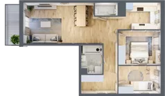 3 pokoje, mieszkanie 66,73 m², piętro 3, oferta nr 075/9, Aleje Praskie IX, Warszawa, Praga Południe, Kamionek, ul. Podskarbińska