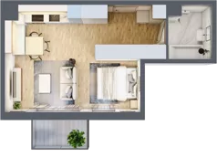 1 pokój, mieszkanie 35,20 m², piętro 4, oferta nr 081/9, Aleje Praskie IX, Warszawa, Praga Południe, Kamionek, ul. Podskarbińska