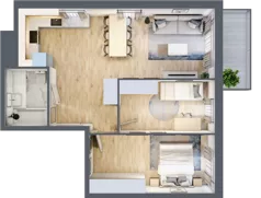 3 pokoje, mieszkanie 58,55 m², piętro 4, oferta nr 084/9, Aleje Praskie IX, Warszawa, Praga Południe, Kamionek, ul. Podskarbińska