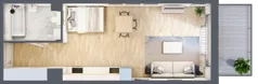 1 pokój, mieszkanie 36,19 m², piętro 1, oferta nr A.068, Żabiniec Vita, Kraków, Krowodrza, ul. Żabiniec 56