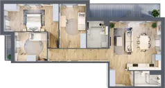 4 pokoje, mieszkanie 92,88 m², piętro 1, oferta nr A.009, Żabiniec Vita, Kraków, Krowodrza, ul. Żabiniec 56