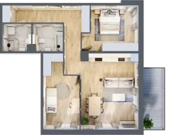 3 pokoje, mieszkanie 72,63 m², piętro 1, oferta nr A.073, Żabiniec Vita, Kraków, Krowodrza, ul. Żabiniec 56