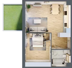 2 pokoje, mieszkanie 51,19 m², parter, oferta nr A.049, Żabiniec Vita, Kraków, Krowodrza, ul. Żabiniec 56
