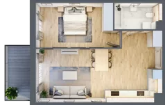 2 pokoje, mieszkanie 48,34 m², piętro 2, oferta nr A.092, Żabiniec Vita, Kraków, Krowodrza, ul. Żabiniec 56