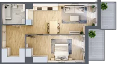 2 pokoje, mieszkanie 55,76 m², piętro 2, oferta nr A.084, Żabiniec Vita, Kraków, Krowodrza, ul. Żabiniec 56
