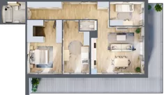 4 pokoje, mieszkanie 95,08 m², piętro 1, oferta nr A.004, Żabiniec Vita, Kraków, Krowodrza, ul. Żabiniec 56