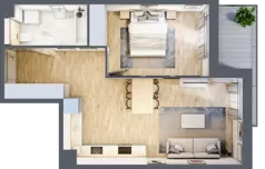 2 pokoje, mieszkanie 46,81 m², piętro 3, oferta nr A.026, Żabiniec Vita, Kraków, Krowodrza, ul. Żabiniec 56