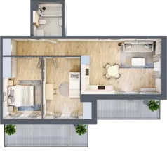 3 pokoje, mieszkanie 60,55 m², piętro 1, oferta nr A.003, Żabiniec Vita, Kraków, Krowodrza, ul. Żabiniec 56