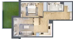 2 pokoje, mieszkanie 49,66 m², parter, oferta nr A.059, Żabiniec Vita, Kraków, Krowodrza, ul. Żabiniec 56